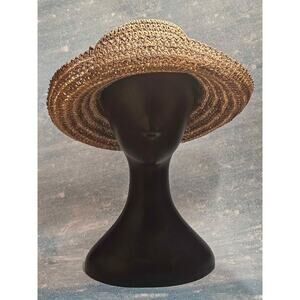 🌾 Scala Gal Structured Straw Hat with Twine Bow & Curled Brim